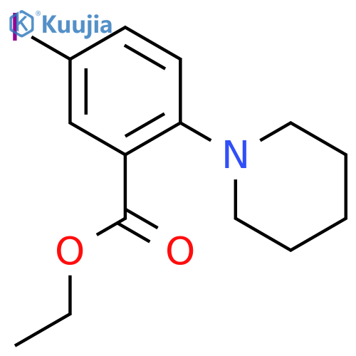 Ethyl 5-iodo-2-(piperidin-1-yl)benzoate structure