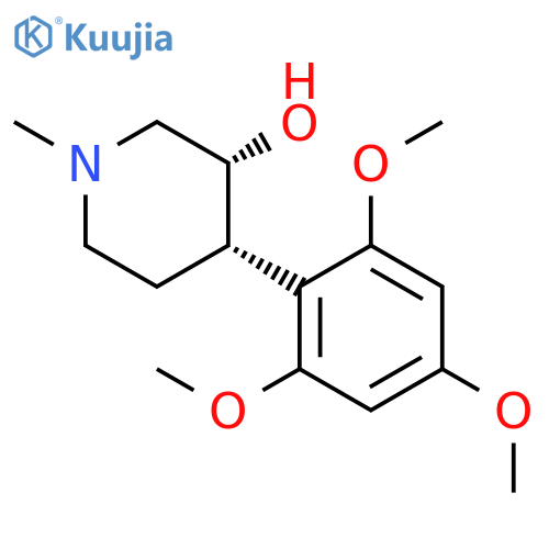 3-Piperidinol,1-methyl-4-(2,4,6-trimethoxyphenyl)-, cis-(+)- (9CI) structure