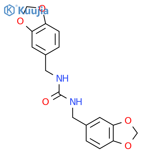 1,3-bis[(2H-1,3-benzodioxol-5-yl)methyl]urea structure