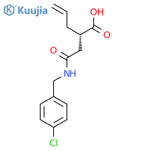 (S)-2-(2-(4-Chlorobenzylamino)-2-oxoethyl)pent-4-enoic acid structure
