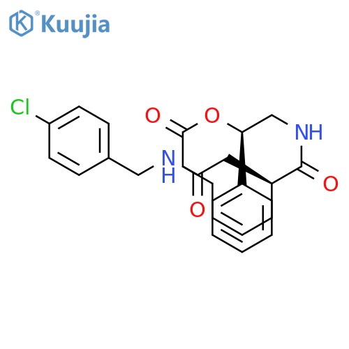 N-[(4-Chlorophenyl)methyl]-2-(5,12-dioxo-2-phenyl-1-oxa-4-azacyclododec-8-en-6-yl)acetamide structure