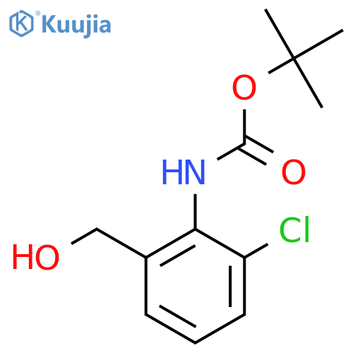 tert-butyl N-[2-chloro-6-(hydroxymethyl)phenyl]carbamate structure