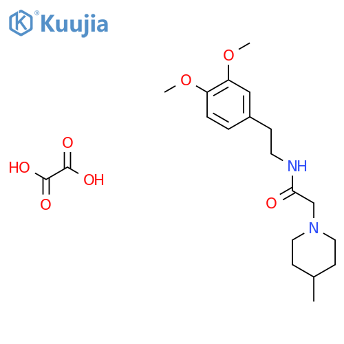 N-2-(3,4-dimethoxyphenyl)ethyl-2-(4-methylpiperidin-1-yl)acetamide; oxalic acid structure