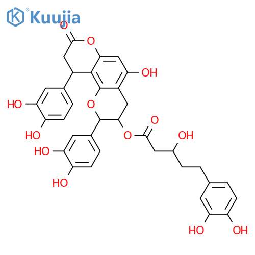 Benzenepentanoic acid, b,3,4-trihydroxy-,(2R,3S,10R)-2,10-bis(3,4-dihydroxyphenyl)-3,4,9,10-tetrahydro-5-hydroxy-8-oxo-2H,8H-benzo[1,2-b:3,4-b']dipyran-3-ylester, (bS)- (9CI) structure