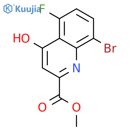 Methyl 8-bromo-5-fluoro-4-hydroxyquinoline-2-carboxylate structure