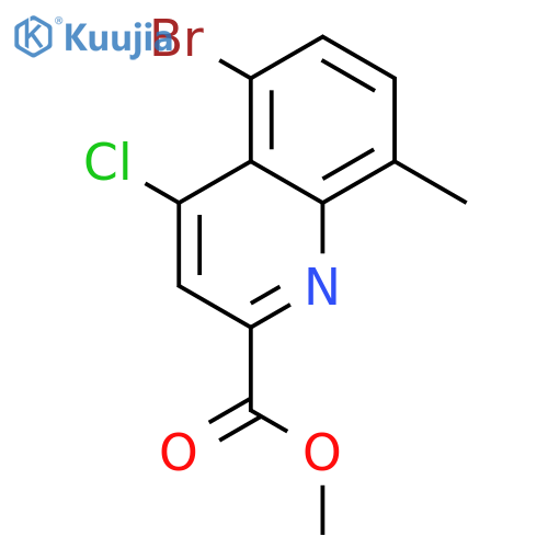 Methyl 5-bromo-4-chloro-8-methylquinoline-2-carboxylate structure