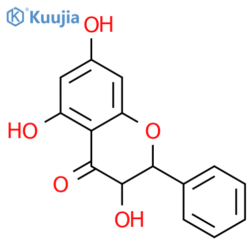 (2R,3R)-3,5,7-Trihydroxyflavanone structure