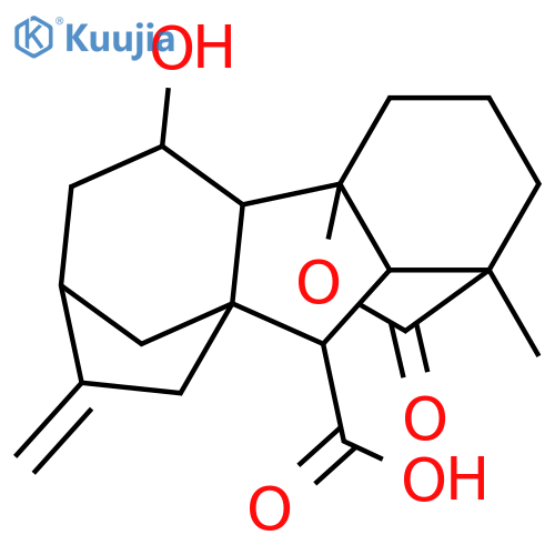 Gibbane-1,10-dicarboxylicacid, 4a,5-dihydroxy-1-methyl-8-methylene-, 1,4a-lactone, (1a,4aa,4bb,5b,10b)- (9CI) structure