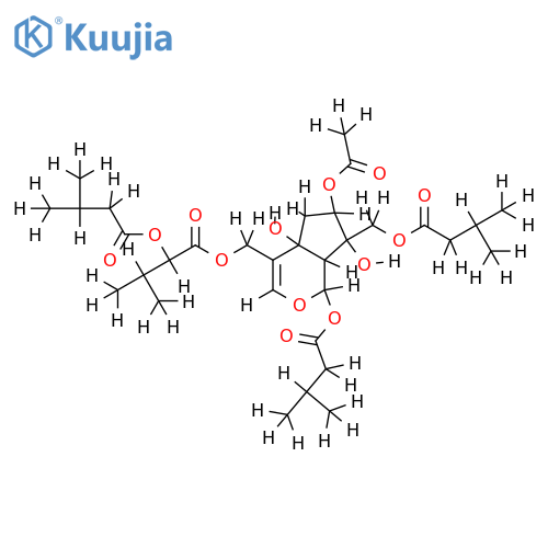 (1S,5R,7S,8R,9S)-7-acetoxy-5-hydroxy-1,10-diisovaleroxy-11-[alpha-(isovaleroxy)isovaleroxy]-5,6-dihydrovaltrate hydrin structure