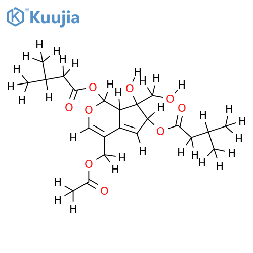 (1S,7S,8R,9S)-11-acetoxy-10-hydroxy-1,7-diisovaleroxyvaltrate hydrin structure