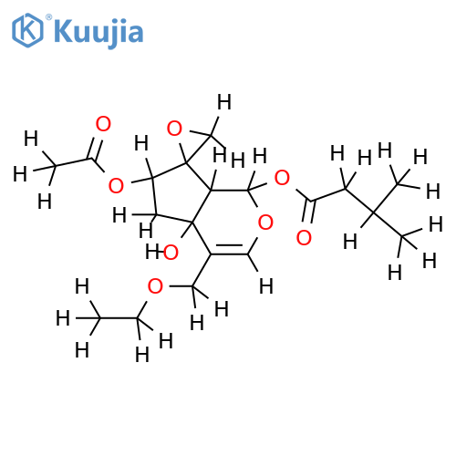 (1S,5R,7S,8R,9S)-7-acetoxy-11-ethoxy-5-hydroxy-1-isovaleroxy-5,6-dihydrovaltrate structure