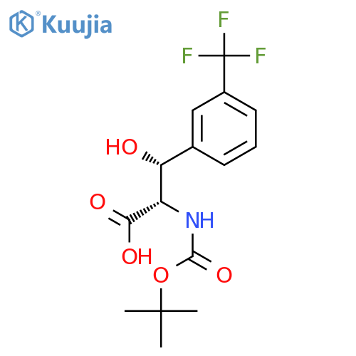 Boc-D-threo-3-(3-trifluoromethylphenyl)serine structure