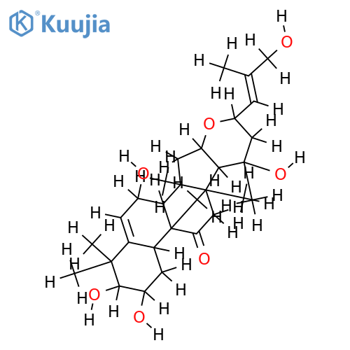 16alpha,23alpha-epoxy-2beta,3beta,7beta,20beta,26-pentahydroxy-10alpha,23alpha-cucurbit-5,24-(E)-dien-11-one structure