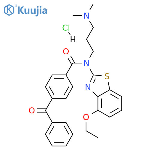 4-benzoyl-N-[3-(dimethylamino)propyl]-N-(4-ethoxy-1,3-benzothiazol-2-yl)benzamide hydrochloride structure