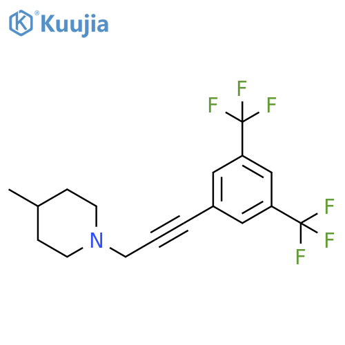 Piperidine, 1-[3-[3,5-bis(trifluoromethyl)phenyl]-2-propynyl]-4-methyl- structure