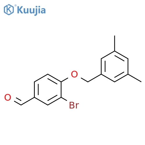 3-Bromo-4-(3,5-dimethylbenzyl)oxybenzenecarbaldehyde structure