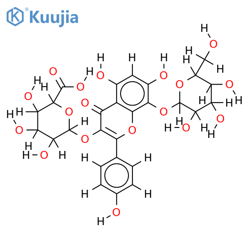 3-O-beta-D-Glucuronoside,8-O-beta-D-glucopyranoside-3,4',5,7,8-Pentahydroxyflavone structure