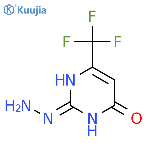 2-hydrazinyl-6-(trifluoromethyl)pyrimidin-4-ol structure