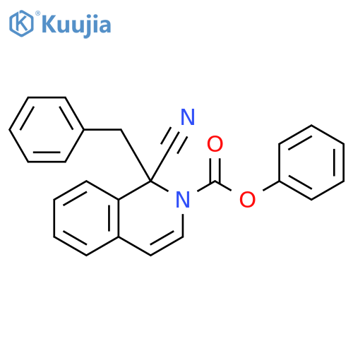 2(1H)-Isoquinolinecarboxylic acid, 1-cyano-1-(phenylmethyl)-, phenylester structure