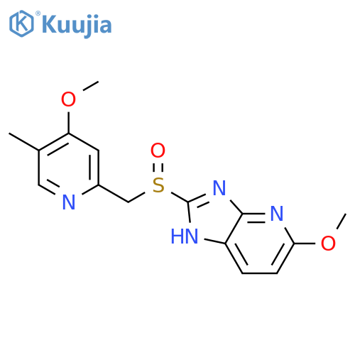 1H-Imidazo[4,5-b]pyridine, 5-methoxy-2-[[(4-methoxy-5-methyl-2-pyridinyl)methyl]sulfinyl]- structure