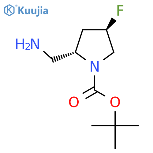 tert-butyl (2S,4R)-2-(aminomethyl)-4-fluoropyrrolidine-1-carboxylate structure