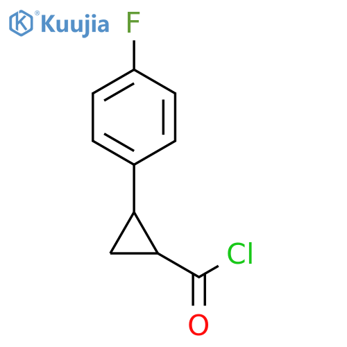 2-(4-fluorophenyl)cyclopropane-1-carbonyl chloride structure