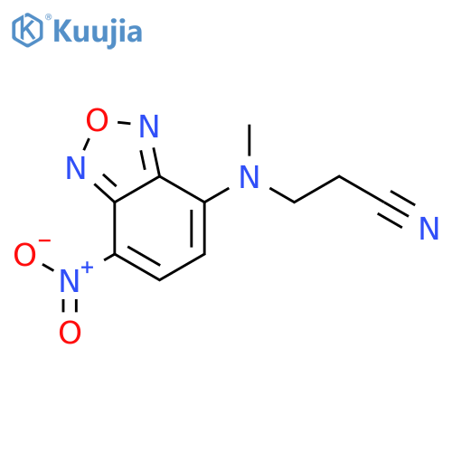 3-[methyl-(4-nitro-2,1,3-benzoxadiazol-7-yl)amino]propanenitrile structure