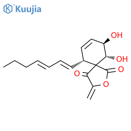 2-Oxaspiro[4.5]dec-7-ene-1,4-dione,6-(1,3-heptadienyl)-9,10-dihydroxy-3-methylene- (9CI) structure
