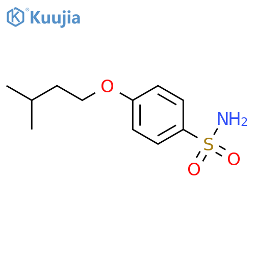 4-(3-methylbutoxy)benzene-1-sulfonamide structure