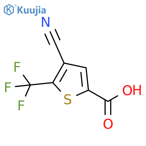2-Thiophenecarboxylic acid, 4-cyano-5-(trifluoromethyl)- structure
