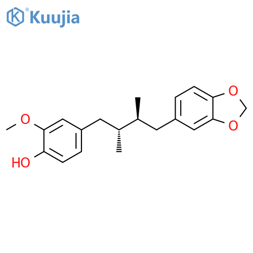 Phenol,4-[(2R,3S)-4-(1,3-benzodioxol-5-yl)-2,3-dimethylbutyl]-2-methoxy-, rel- structure