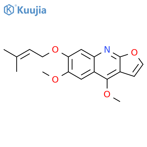 Furo[2,3-b]quinoline,4,6-dimethoxy-7-[(3-methyl-2-buten-1-yl)oxy]- structure