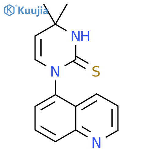4,4-Dimethyl-1-quinolin-5-yl-1,4-dihydropyrimidine-2-thiol structure
