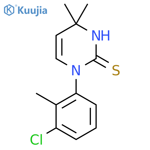 1-(3-Chloro-2-methylphenyl)-4,4-dimethyl-1,4-dihydropyrimidine-2-thiol structure