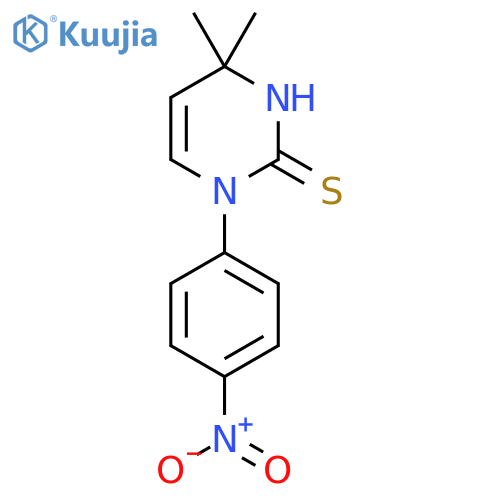 4,4-Dimethyl-1-(4-nitrophenyl)-1,4-dihydropyrimidine-2-thiol structure