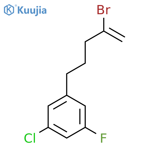 2-Bromo-5-(3-chloro-5-fluorophenyl)-1-pentene structure