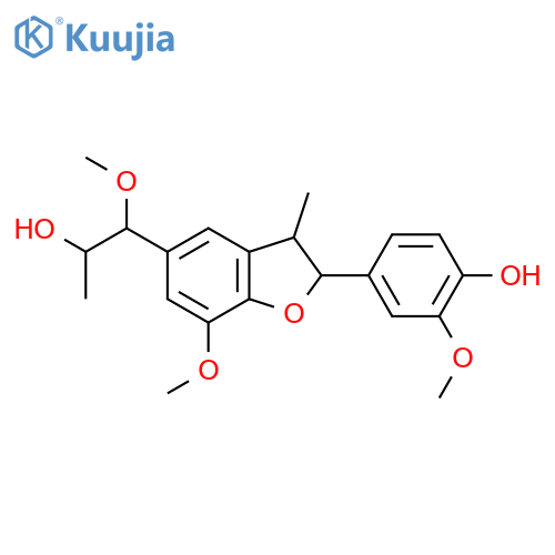 5-Benzofuranethanol,2,3-dihydro-2-(4-hydroxy-3-methoxyphenyl)-b,7-dimethoxy-a,3-dimethyl-, (aR,bS,2R,3R)-rel- structure
