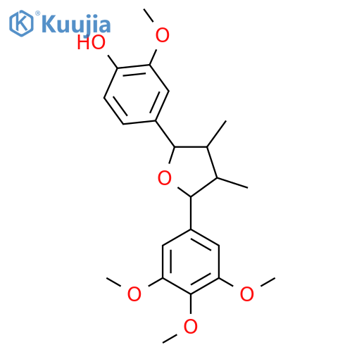 Phenol,2-methoxy-4-[(2R,3R,4S,5S)-tetrahydro-3,4-dimethyl-5-(3,4,5-trimethoxyphenyl)-2-furanyl]-,rel-(+)- structure