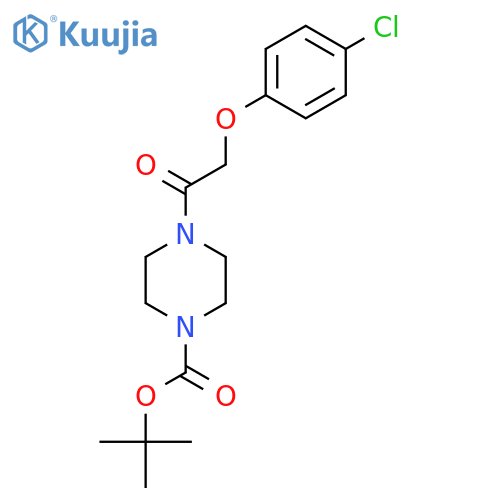 Tert-butyl 4-(2-(4-chlorophenoxy)acetyl)piperazine-1-carboxylate structure