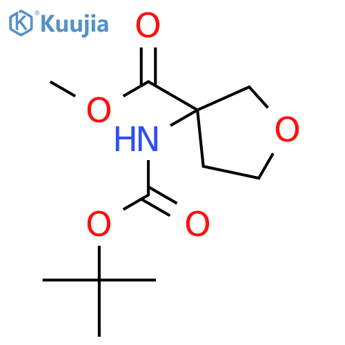 methyl 3-{[(tert-butoxy)carbonyl]amino}oxolane-3-carboxylate structure