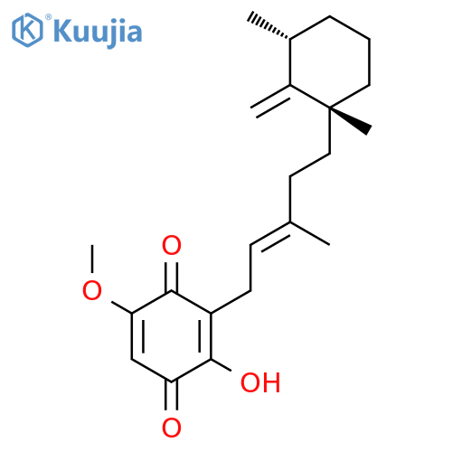 2,5-Cyclohexadiene-1,4-dione,3-[(2E)-5-[(1R,3R)-1,3-dimethyl-2-methylenecyclohexyl]-3-methyl-2-penten-1-yl]-2-hydroxy-5-methoxy- structure