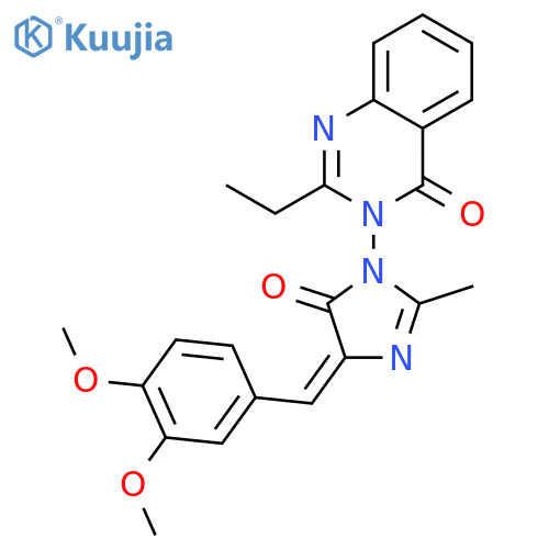 4(3H)-Quinazolinone,3-[4-[(3,4-dimethoxyphenyl)methylene]-4,5-dihydro-2-methyl-5-oxo-1H-imidazol-1-yl]-2-ethyl- structure