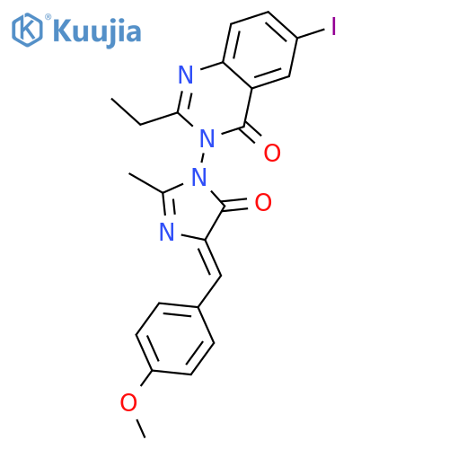 4(3H)-Quinazolinone,3-[4,5-dihydro-4-[(4-methoxyphenyl)methylene]-2-methyl-5-oxo-1H-imidazol-1-yl]-2-ethyl-6-iodo- structure