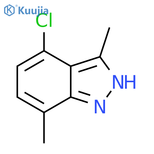4-Chloro-3,7-dimethyl-1H-indazole structure