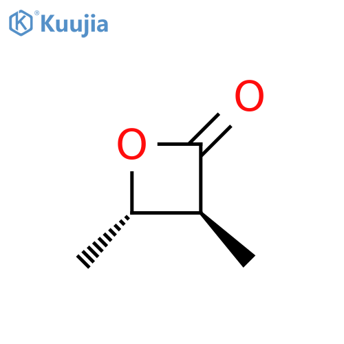 2-Oxetanone, 3,4-dimethyl-, (3S-trans)- (9CI) structure
