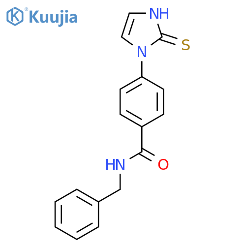 N-Benzyl-4-(2-sulfanyl-1H-imidazol-1-yl)benzamide structure