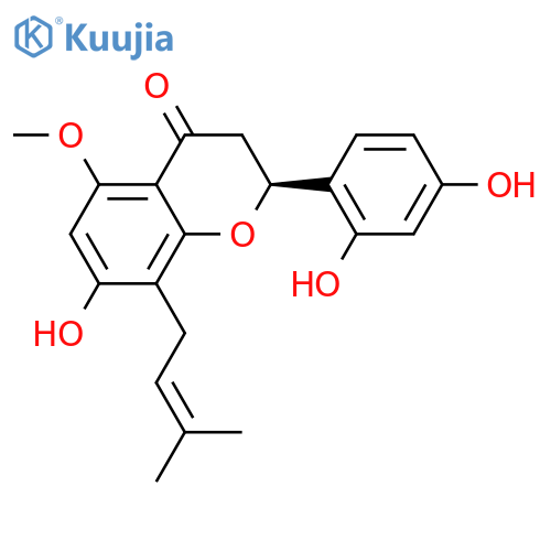 5-Methoxy-7,2',4'-trihydroxy-8-[3,3-dimethylallyl]flavanone structure