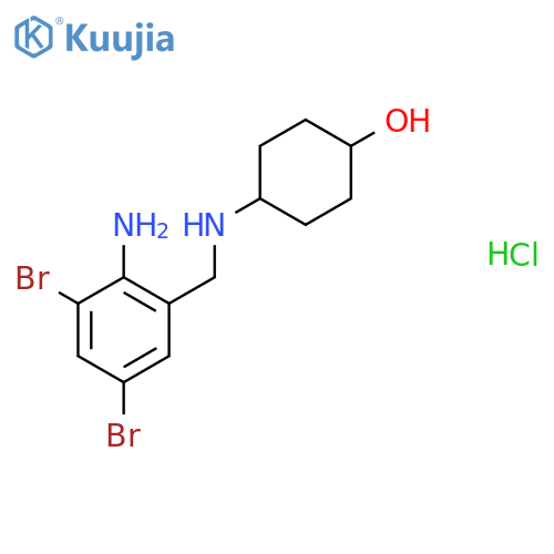 4-{[(2-amino-3,5-dibromophenyl)methyl]amino}cyclohexan-1-ol hydrochloride structure