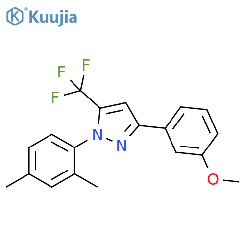 1-(2,4-dimethylphenyl)-3-(3-methoxyphenyl)-5-(trifluoromethyl)-1H-pyrazole structure