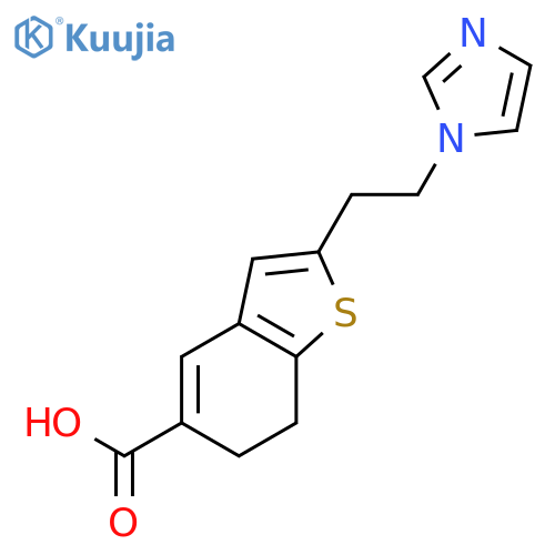 Benzo[b]thiophene-5-carboxylic acid, 6,7-dihydro-2-[2-(1H-imidazol-1-yl)ethyl]- structure
